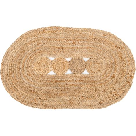 Tappeto in Juta Naturale per Bagno e Cucina - 55x85 cm - Decorazione ecologica e durevole