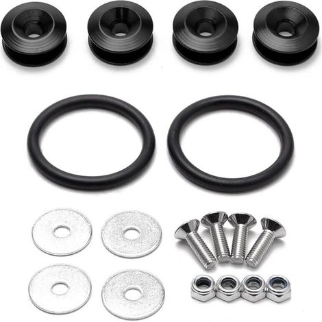 18pcs Bumper Washer, Quick Release Bumper Fastener Quick Release Car Bumper Fasteners (Black) (1/5)