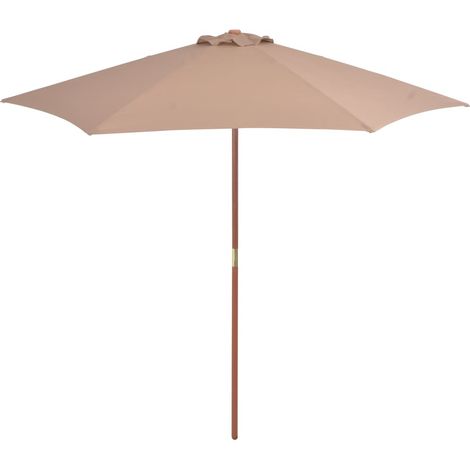 Sonnenschirm mit Holz-Mast 270 cm Taupe