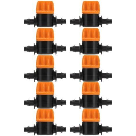 10Pcs Irrigation Switching Valve 4/7 Irrigation Tube Connector Hose Connectors Barbed Valve Suitable for Agricultural Garden (1/4)