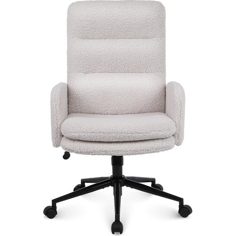 Bürostuhl mit 5-fach verstellbaren Armlehnen, weiß – 62 x 71 x 79 cm (1/5)