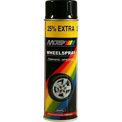 Peinture jantes noir mat, 500ml - Motip