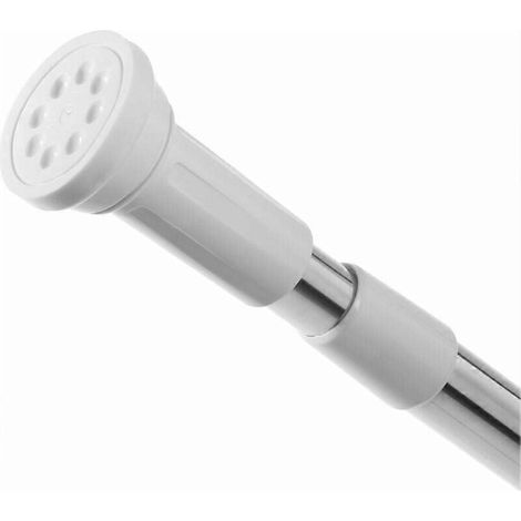 Barre de douche réglable sans perçage, en acier inoxydable, télescopique et antidérapante, 50-80 cm (1/5)