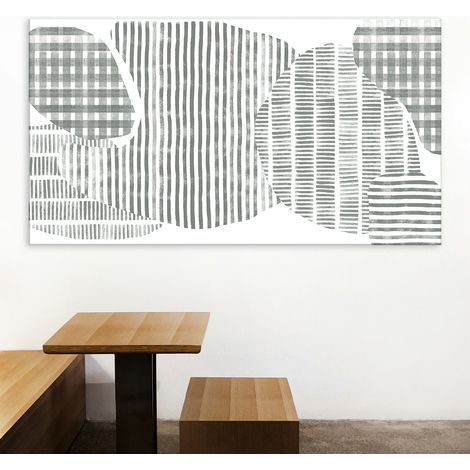 Tableau canopée vert en toile imprimée, 120x80 cm (1/5)