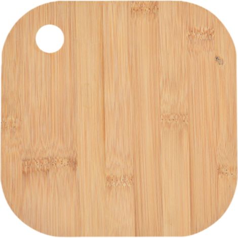 Planche à découper carrée compacte - Planche à découper double face en bambou - Planche à découper multifonctionnelle pour la maison - Non peinte et non traitée - 19 x 19 cm - Couleur bois naturel - 1 (1/5)