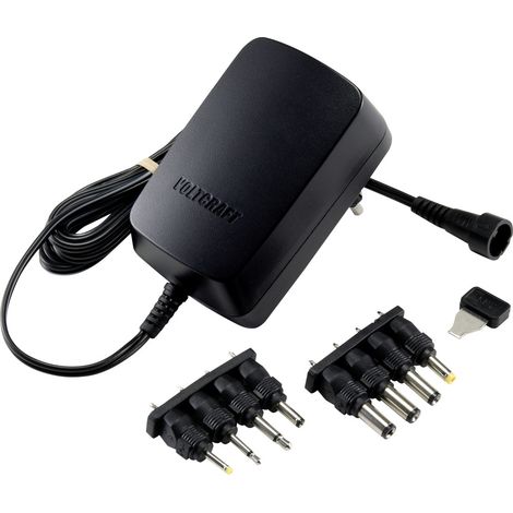 VOLTCRAFT VC-11258700 Steckernetzteil, einstellbar 3 V/DC, 4.5 V/DC, 5 V/DC, 6 V/DC, 7.5 V/DC, 9 V/D (1/5)