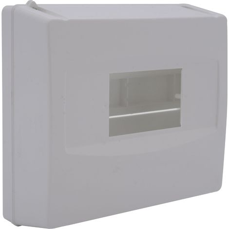 ETTROIT Centralino elettrico da parete 8 moduli IP40 bianco RAL 91682 senza portello - DB101035
