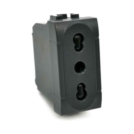 Mapam ART Presa bivalente 10A/16A 250V 2P+T  T1 compatibile Bticino Living International - 818N