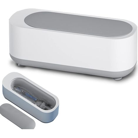 Nettoyeur à ultrasons, nettoyeur à ultrasons pour bijoux, petit nettoyeur à ultrasons domestique pour boucles d'oreilles, colliers, bracelets, lunettes, montres, pièces de monnaie en métal, rasoirs (1/5)