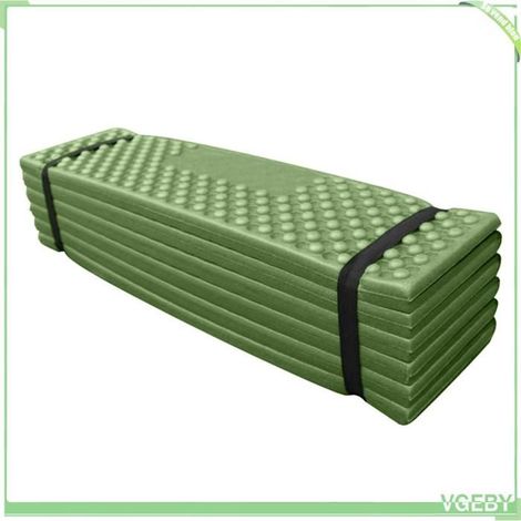 Matelas de couchage - FAFEICY - 186×57×2 cm - Mousse XPE imperméable - Pliable et compact - Vert armée (1/5)