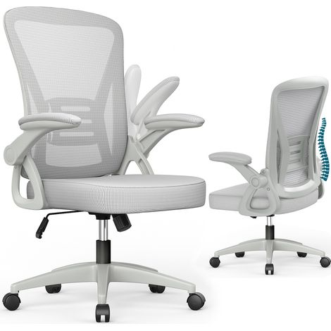 Ergonomic Office Chair Desk Swivel Chair with Headrest Grey