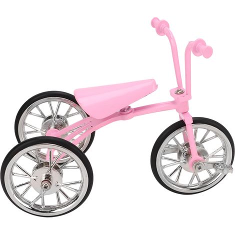 Tricycle Miniature Rose en Métal à Assembler Décoration Vintage Collection (1/5)