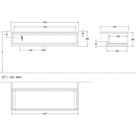 Villeroy & Boch L41000HJ Buffet Antao L41 1200x268x500mm