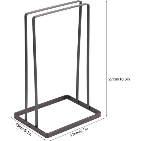 Multifunktionaler, tragbarer Kleiderständer aus Metall – Doppelreihiger Kleiderschrank-Organizer (27 cm) (1/5)