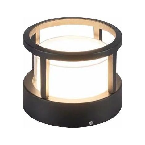 Lampe sur pied LED cylindrique extérieure étanche, allée, pilier, jardin, pelouse – DELKEVIC