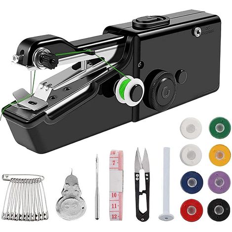 Mini Machine à Coudre Portable Électrique pour Adulte, Facile à Utiliser pour les Débutants Point Rapide Adapté aux Vêtements Tissus Bricolage (1/5)