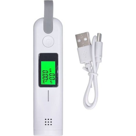 Éthylotest à souffle, haute précision, réponse rapide, analyseur d'alcool portable sans fil, DC 5C, blanc,de
