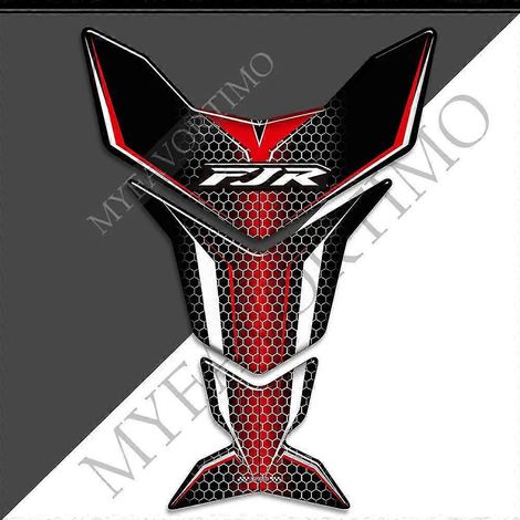 Pare-brise, valises latérales, déflecteur de vent, kit de protection genoux, sacoches, protection de réservoir, autocollants 3D décoratifs pour Yamaha FJR1300 (blanc) (1/5)