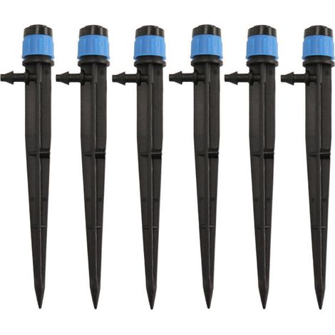 50 Stück Mikro-Wasserdurchflusssprinkler, T-Audace 360-Grad-8-Spitzen-Wasserdurchflussstrahler für 1/4" (4-7 mm) Rohr, für Garten-Wasserdurchflusssystem, (1/4)