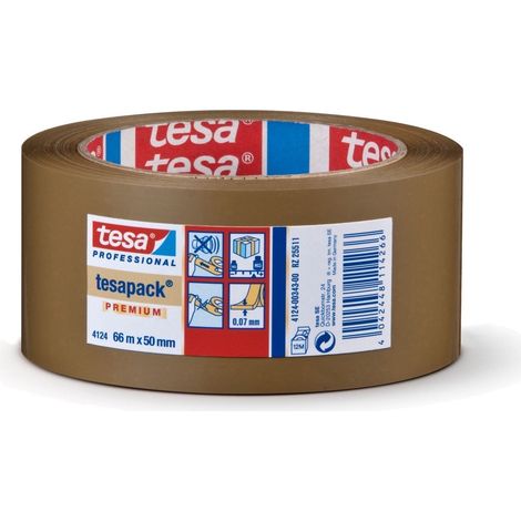 Tesapack Premium PVC-Cinta de embalaje Chamois 66m x 50mm - 04124