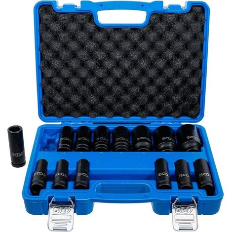 Jeu de Douilles à Choc Six Pans 12,5 mm (1/) 10-32 mm - 14 pcs - Acier Résistant et Précision Professionnelle - D-Work (1/5)