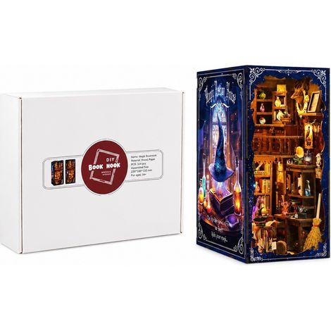Kit de maquette de maison 3D à monter soi-même, serre-livres en bois, décoration créative à assembler à la main, potion magique personnalisée (1/5)