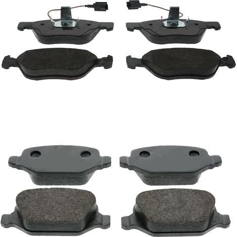KIT PASTIGLIE FRENO ANTERIORI E POSTERIORI compatibile con Alfa Romeo 147 / PASTIGLIE FRENANTI AUTO OEM FDB1134  FDB1052  FDB1299,FDB1349 / SOSTITUZIONE DIRETTA / BASSA POLVERE / SILENZIOSO