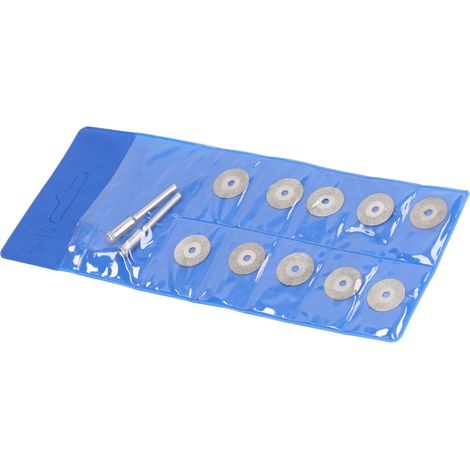 Lot de 10 disques de coupe diamantés fins avec tige, meule de ponçage ronde pour bois, métal et pierre, 16 mm / 0,6 po (1/5)