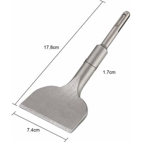 Burin SDS PLUS Carrelage, Ciseau à Carrelage 165mm x 75mm Haute Qualité Nouvellement Améliorés, Burin pour Carreleur, Ciseau à Tuiles Courbé Ciselé pour Céramique et Carreaux de Sol (1/4)