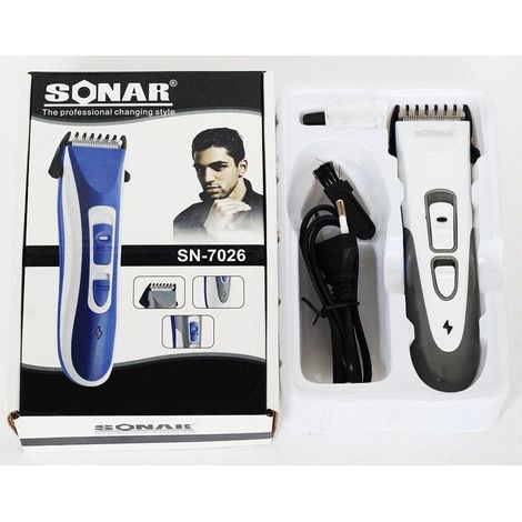 TrAdE Shop Traesio - Rasoio Taglia Capelli Barba Baffi Basette Peli Sonar Sn-7026 Ricaricabile -