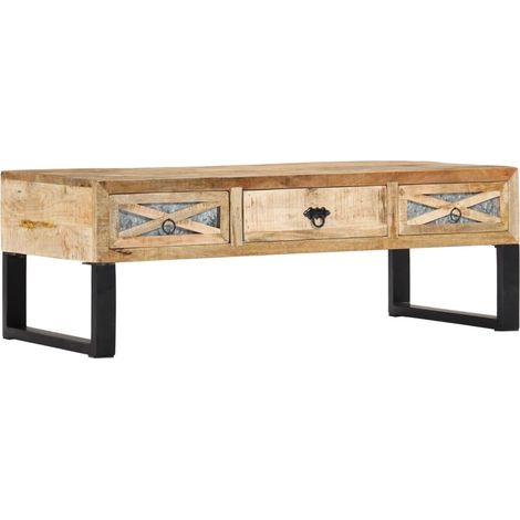 Coffee Table 110x50x38 cm Solid Mango Wood vidaXL (1/5)