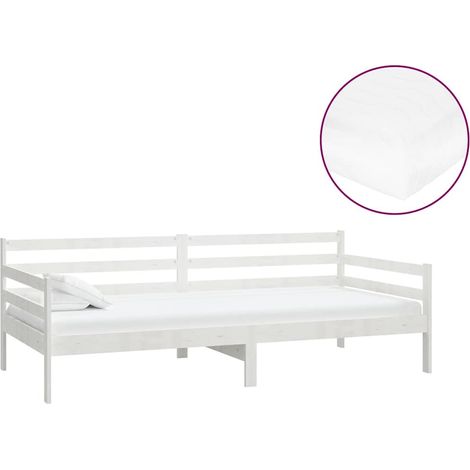 Maison Exclusive - Sofá cama con colchón madera de pino maciza bl (1/5)