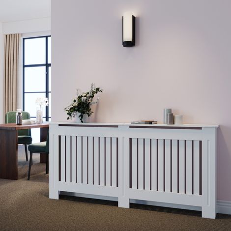 SONNI Heizkörper Verkleidung Weiß Abdeckung Heizung Sverkleidung Heizkörper 172x19x81cm Extra Groß