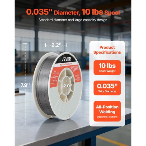 Fil Fourré sans Gaz 0,9 mm 4,5 kg par Bobine Fil de Soudage MIG E71T-11 pour Soudage à Arc de Toutes Positions Auto-protégé Utilisa… (1/5)