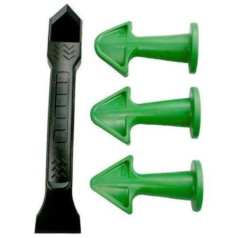 Enleve Joint Silicone, Lisseur Joint Silicone Outils de Calfeutrage, Outil D'étanchéité Kit Coulis Lissage Grattoir Rretrait Scellant Extracteur de Calfeutre Finition Applicateur (4 Pièces) (1/5)