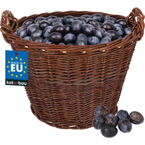 KOTARBAU® Panier en Osier - Ø 50 cm - Brun - Panier Rond - pour Bois - Jouets - Fruits & Légumes - Décoration Intérieure Extérieure - Osier Naturel (1/5)