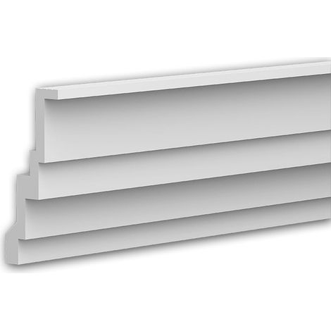 Eckleiste Profhome 650241 Deckenleiste Stuckleiste Zierleiste Modernes Design weiß 2 m