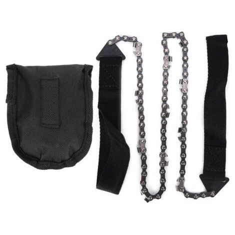 Universal Saw for Gardening and Survival, Portable Chain Pocket Saw, Perfect for Camping and Wood Cutting - Black - (1/5)