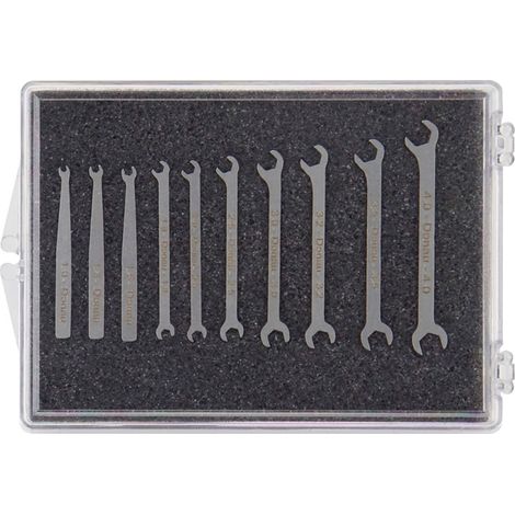 Donau Elektronik 980-SET Micro-Maulschlüssel-Set 10-tlg. 1-4 mm Micro-Maulschlüssel 10teilig Schlüss