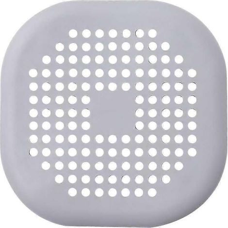 Grille de bonde carrée pour douche, bouchon pour cheveux avec ventouse, facile à installer. (1/5)
