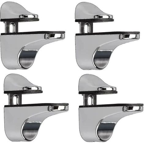 Adjustable Glass Shelf Bracket, 4 Pcs Glass Shelf Bracket, Wall Mounted Glass Clamp, Glass Shelf Bracket, For Glass Shelf (1/5)