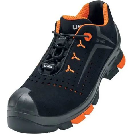 [NEUWERTIG] B-Ware Uvex Sicherheitshalbschuhe Arbeitsschuhe S1 P Mikrovelours Schwarz Größe 47 W12
