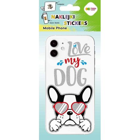 Pegatinas para móvil Love Dog 90x205 color alegre