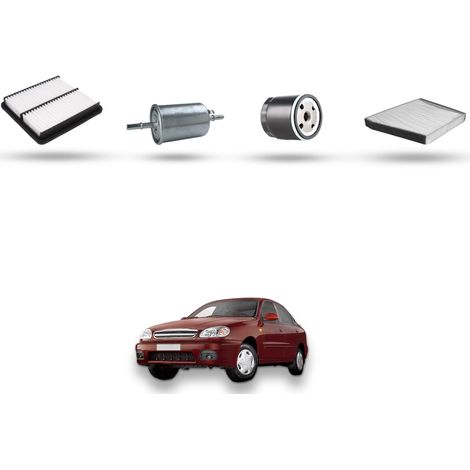 Kit tagliando 4 filtri compatibile con Chevrolet Lanos 1.4 55KW dal 97 al 2010 (1/5)