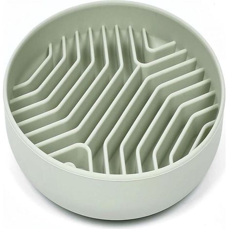 Gamelle pour Chien - Alimentation Lente - Forme Ronde avec Ventouses - 1 Pièce - Bleu (1/5)