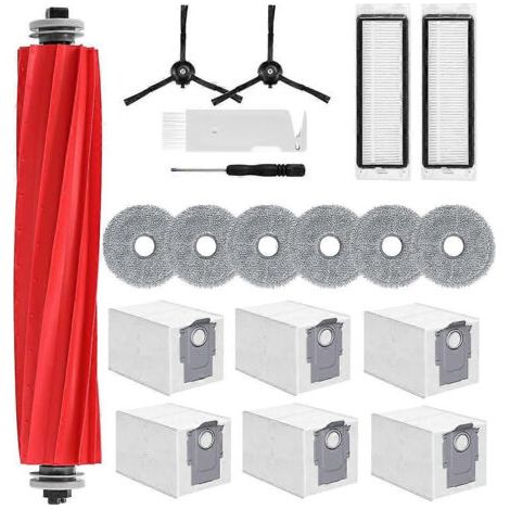 Accessoires pour Roborock Q Revo, pièces de rechange pour aspirateur robot : kit d’accessoires comprenant brosse principale, lingettes, sacs à poussière et filtres. (1/5)