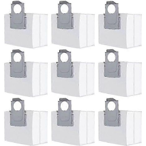 Sacs à poussière pour aspirateurs robots Roborock S7 Maxv / S7 Maxv Plus / S7 Maxv Ultra / G10s - Accessoires pour balais à tapis (9 pièces) (1/5)
