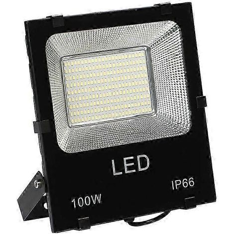 Lampe frontale LED avec détecteur de mouvement externe, 100 W, étanche IP66, compatible avec l'éclairage extérieur pour terrasses, garages, jardins, etc. (1/5)
