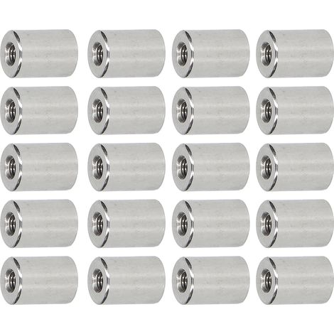20 Pièces Écrous de Jonction pour Tiges Filetées en Acier Inoxydable 304 M5, Longueur 16mm (1/5)