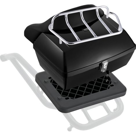 Bauletto da moto VEVOR, 48 litri, in PP resistente, impermeabile, con pannello riflettente e staffa di montaggio. (1/2)
